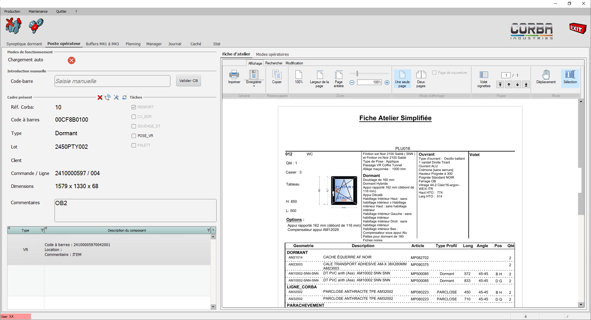Poste de parachèvement - Vue secondaire